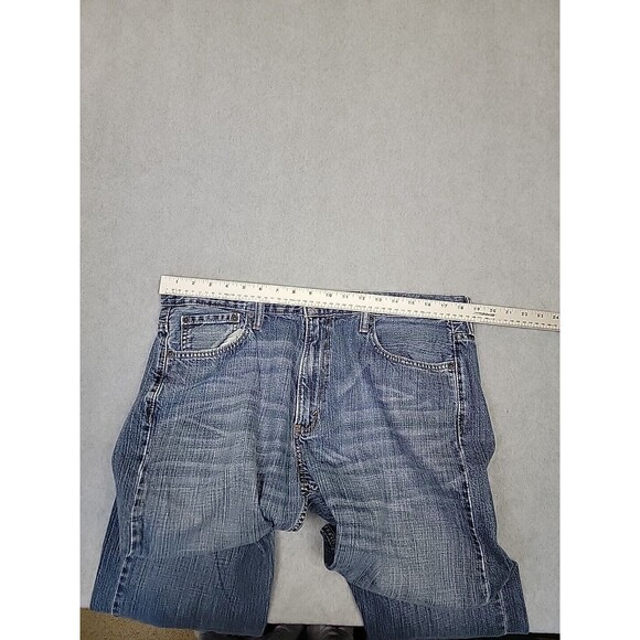 Levis 569 Mens Jeans 38x32 Loose Baggy Straight Blue Cotton Whiskered Mid Rise - Picture 5 of 15